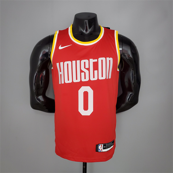 Camisetas Houston Rockets (Westbrook #0) Retro Rojo