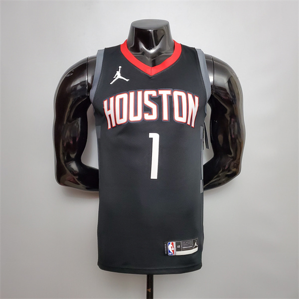 Camisetas Houston Rockets (McGrady #1) Negro Jordan Theme Limited City Edition