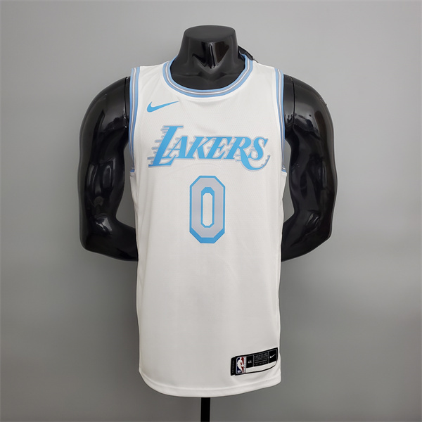 Camisetas Los Angeles Lakers (Westbrook #0) 2021 Retro Blanco