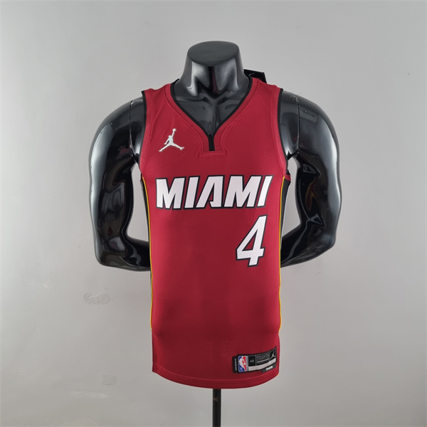 Camisetas Miami Heat (Oladipo #4) Vino tinto 75th Anniversary