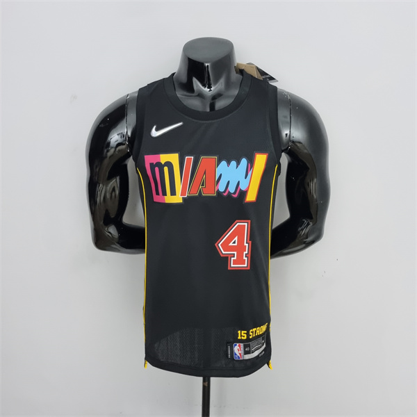 Camisetas Miami Heat (Oladipo #4) 2022 Season Negro City Edition