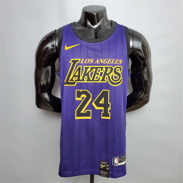 Camisetas Los Angeles Lakers (Bryant #24) Púrpura Encolure Ronde