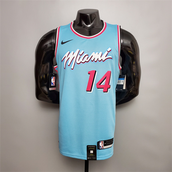 Camisetas Miami Heat (Herro #14) Azul Encolure Ronde