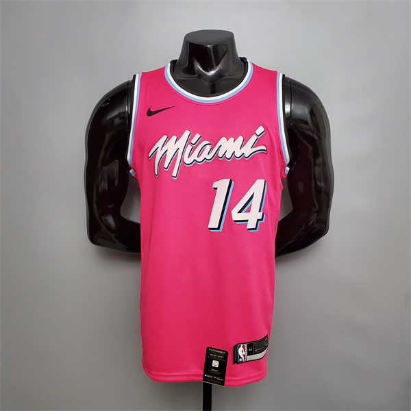 Camisetas Miami Heat (Herro #14) Rosa Encolure Ronde
