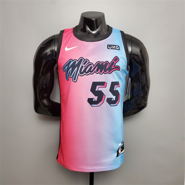 Nueva Camisetas Miami Heat (Robinson #55) Rosa/Azul Gradient Color City Edition