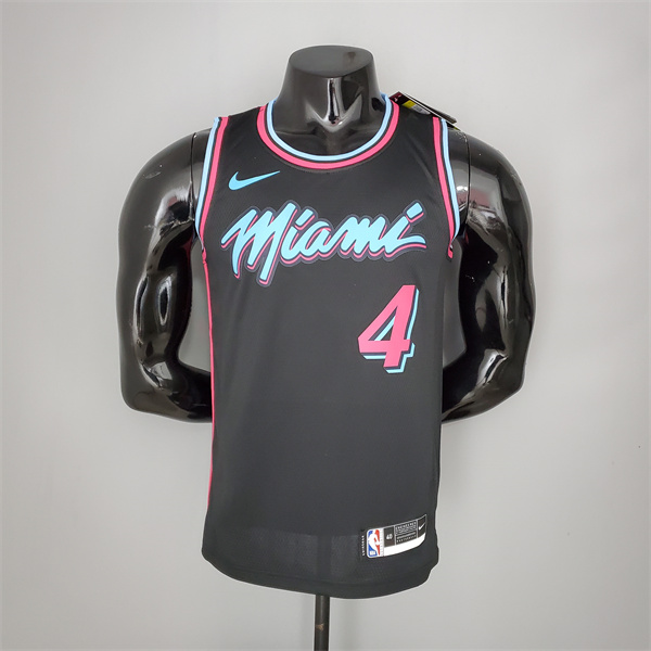 Camisetas Miami Heat (Oladipo #4) Negro Encolure Ronde