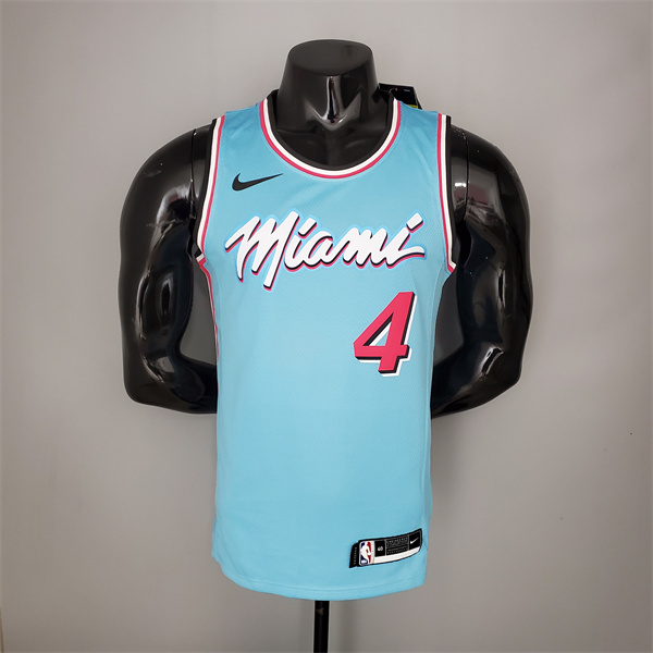 Camisetas Miami Heat (Oladipo #4) Azul Encolure Ronde