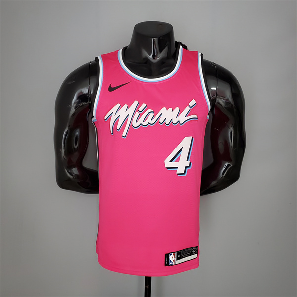 Camisetas Miami Heat (Oladipo #4) Rosa Encolure Ronde