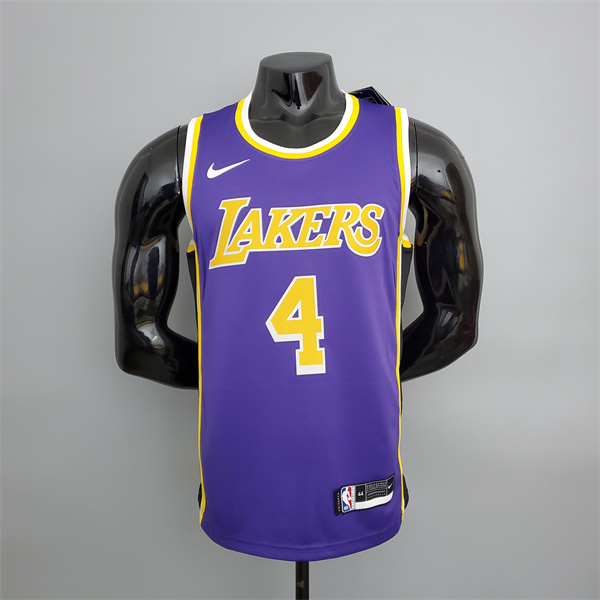 Camisetas Los Angeles Lakers (Rondo #4) Púrpura Encolure Ronde