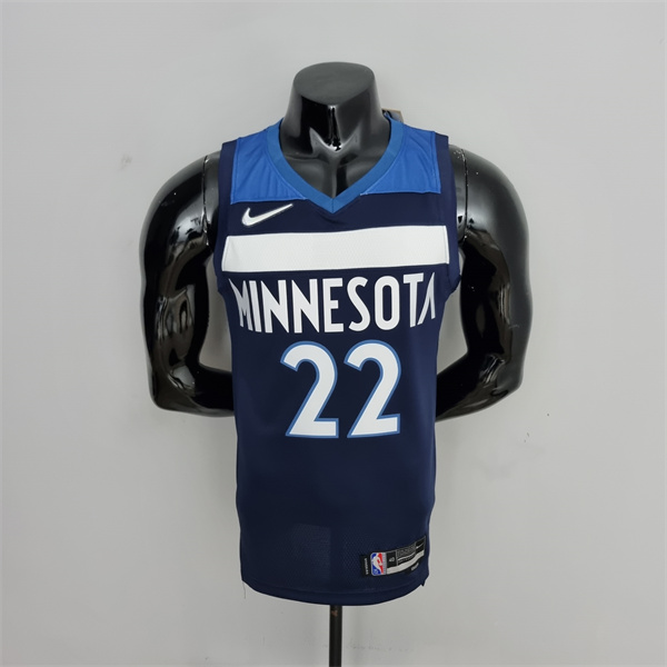 Camisetas Minnesota Timberwolves (Wiggins #22) Azul Royal 75th Anniversary