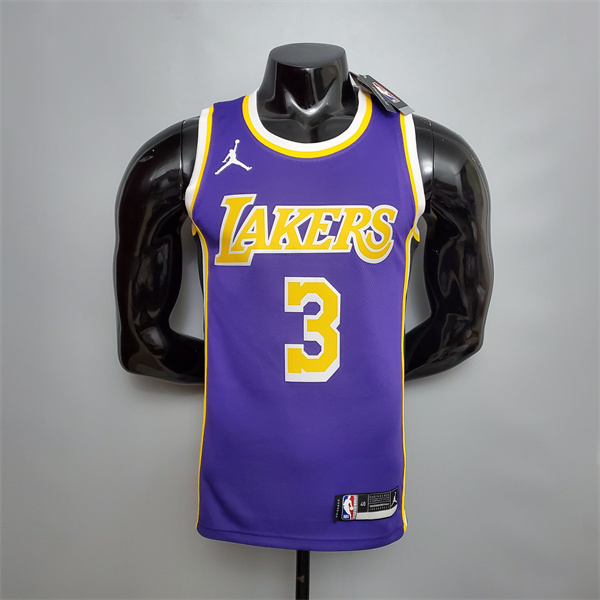 Camisetas Los Angeles Lakers (Davis #3) Púrpura Theme Encolure Ronde
