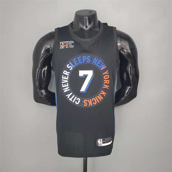 Camisetas New York Knicks (Anthony #7) 2021 Negro City Edition