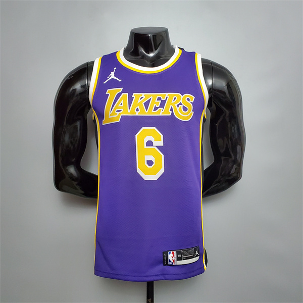 Camisetas Los Angeles Lakers (James #6) Púrpura Theme Encolure Ronde
