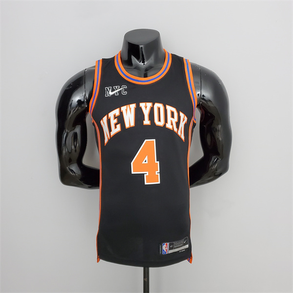 Camisetas New York Knicks (Rosa #4) 2022 Season Negro Urban Edition