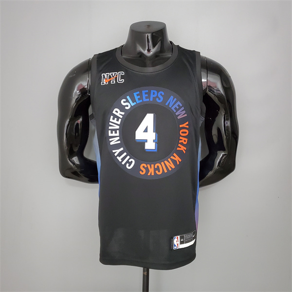 Camisetas New York Knicks (Rosa #4) Negro City Edition