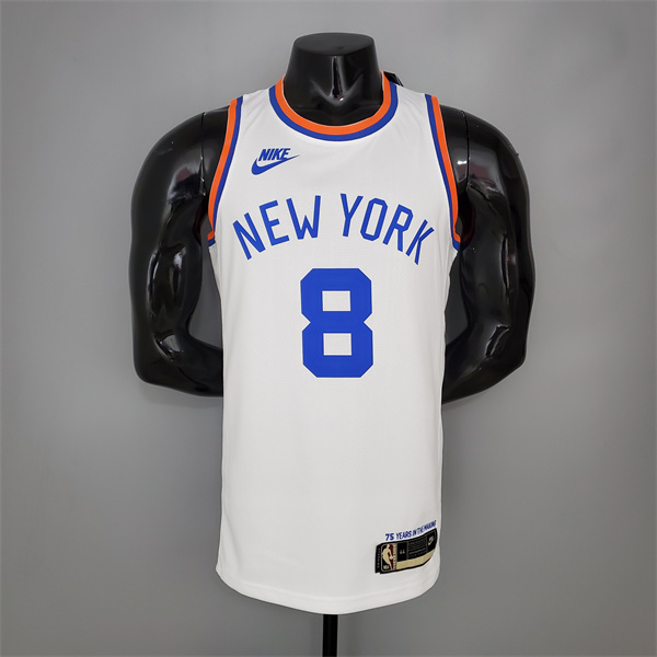 Camisetas New York Knicks (Walker #8) Blanco 75th Anniversary