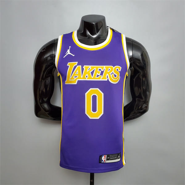 Nueva Camisetas Los Angeles Lakers (Young #0) Púrpura Theme Encolure Ronde