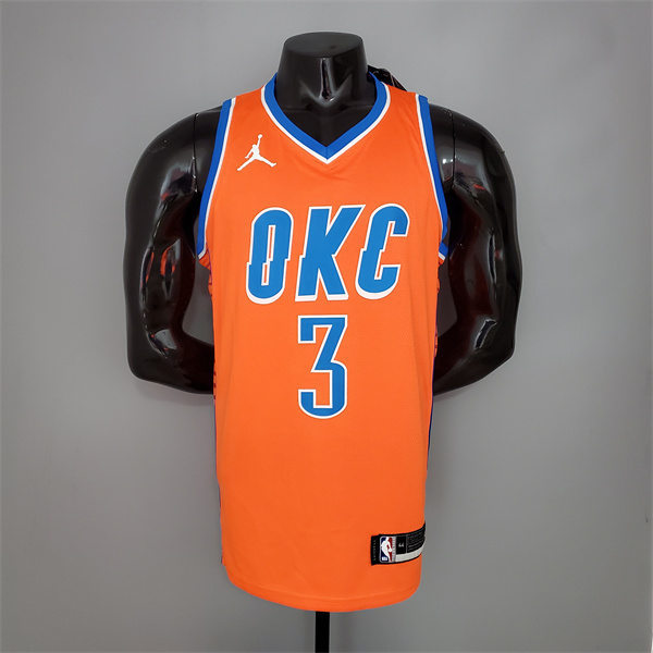 Camisetas Oklahoma City Thunder (Paul #3) Naranja Jordan