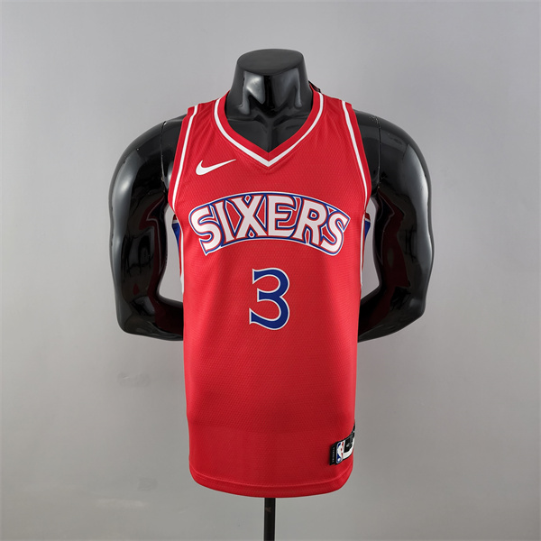 Camisetas Philadelphia 76ers (Iverson #3) Rojo Rookie