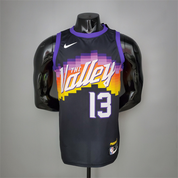 Nueva Camisetas Phoenix Suns (Nash #13) Negro City Edition