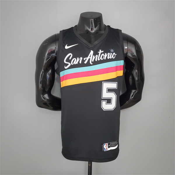 Nueva Camisetas San Antonio Spurs (Murray #5) Negro City Edition