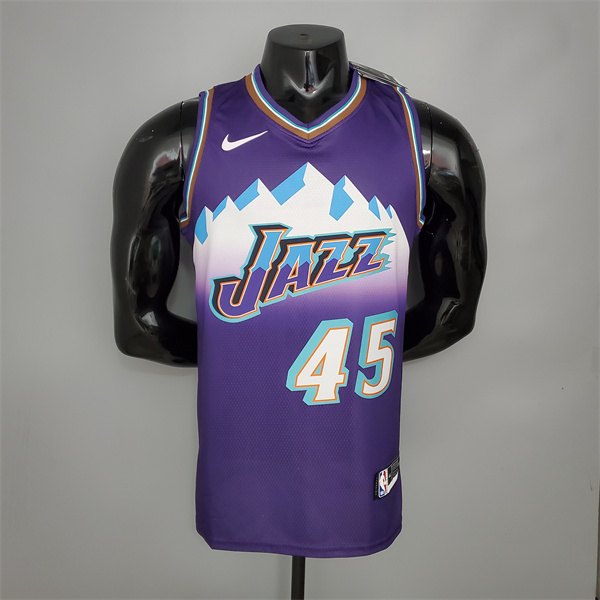 Camisetas Utah Jazz (Mithcell #45) Retro Púrpura Snow Mountain Edition