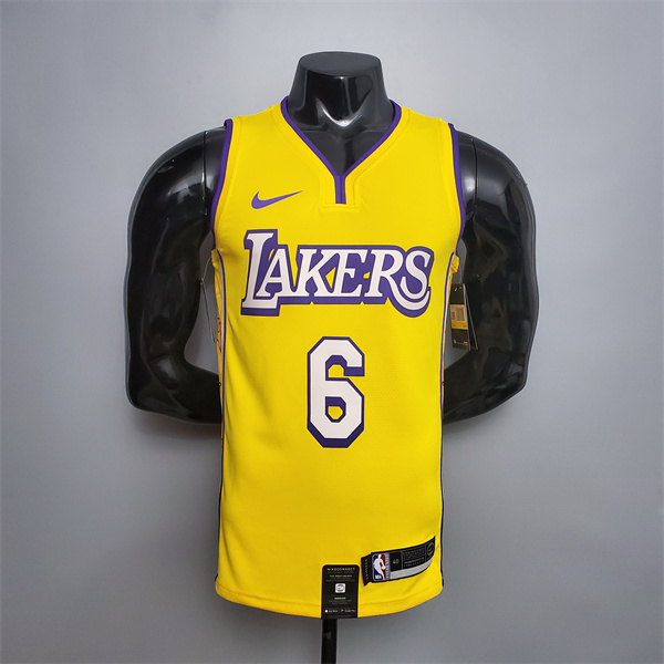 Camisetas Los Angeles Lakers (James #6) Amarillo