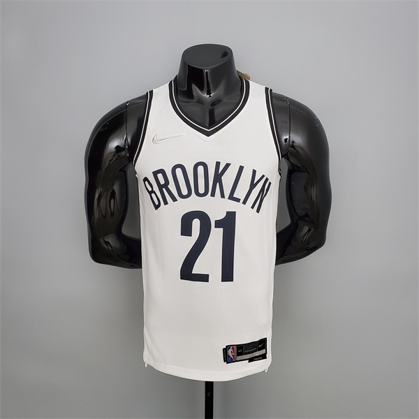 Camisetas Brooklyn Nets (Aldridge #21) Blanco 75th Anniversary