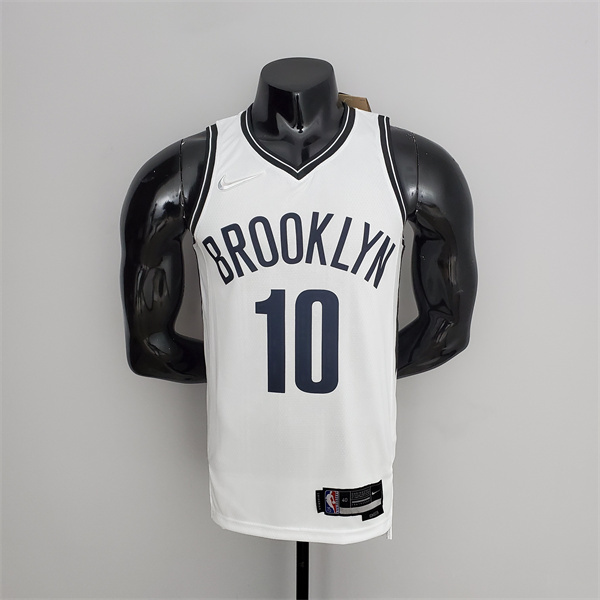 Camisetas Brooklyn Nets (Simmons #10) Blanco 75th Anniversary
