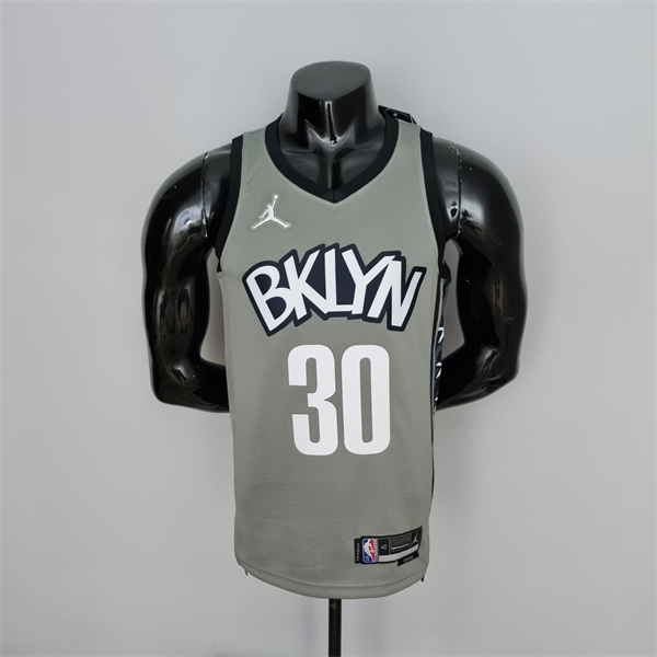 Camisetas Brooklyn Nets (Curry #30) Gris 75th Anniversary City Edition