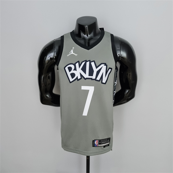 Camisetas Brooklyn Nets (Durant #7) Gris 75th Anniversary City Edition