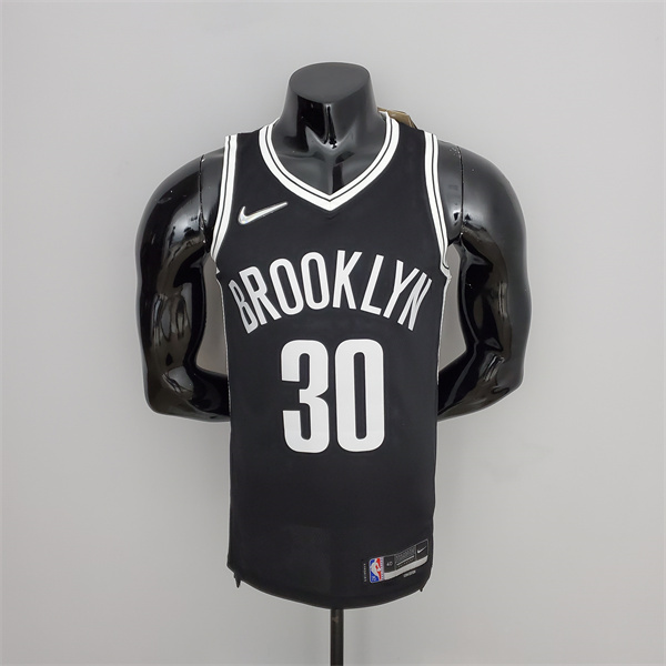 Camisetas Brooklyn Nets (Curry #30) Negro 75th Anniversary