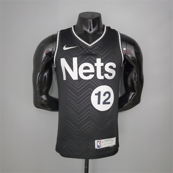 Camisetas Brooklyn Nets (Harris #12) 2021 Negro Bonus Edition