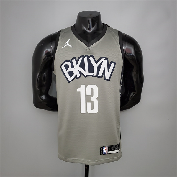 Camisetas Brooklyn Nets (Harden #13) Gris City Edition