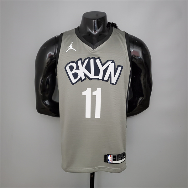 Camisetas Brooklyn Nets (Irving #11) Gris City Edition