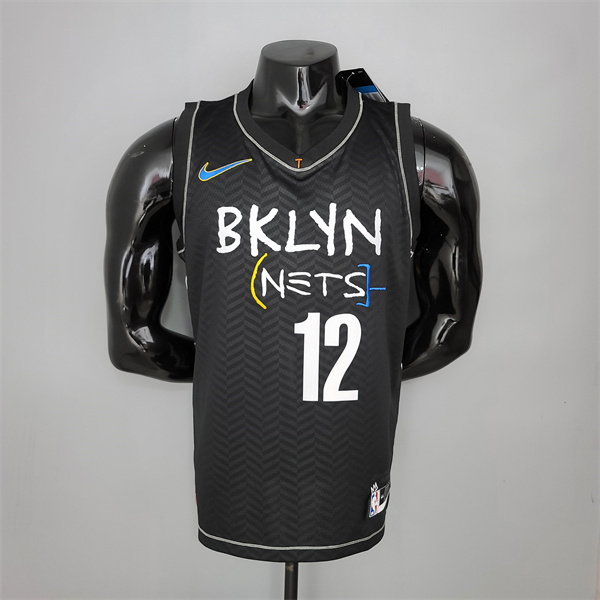 Nueva Camisetas Brooklyn Nets (Harris #12) Negro City Edition