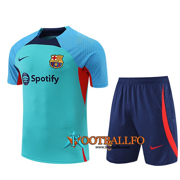Camiseta Entrenamiento + Cortos FC Barcelona Azul 2022/2023