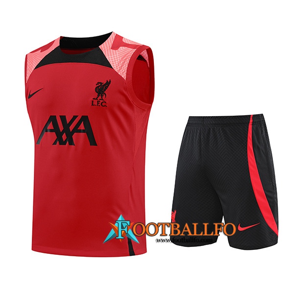 Camiseta Entrenamiento sin mangas + Cortos FC Liverpool Rojo/Negro 2022/2023
