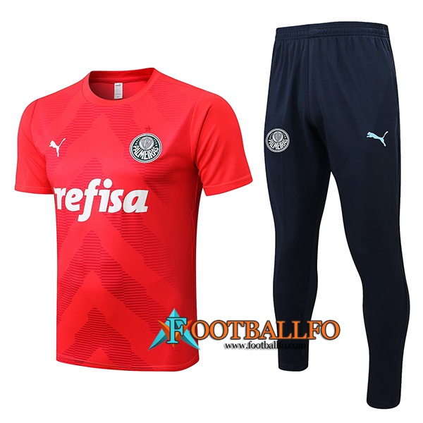 Camiseta Entrenamiento + Pantalones Palmeiras Rojo 2022/2023