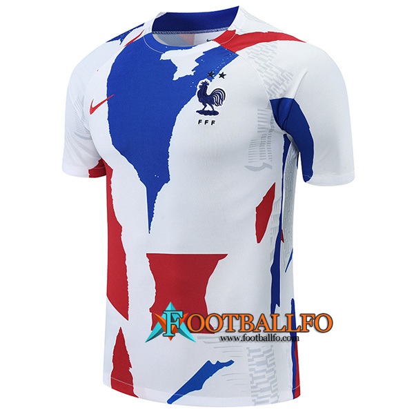 Camiseta Entrenamiento Francia Rojo/Negro/Blanco 2022/2023