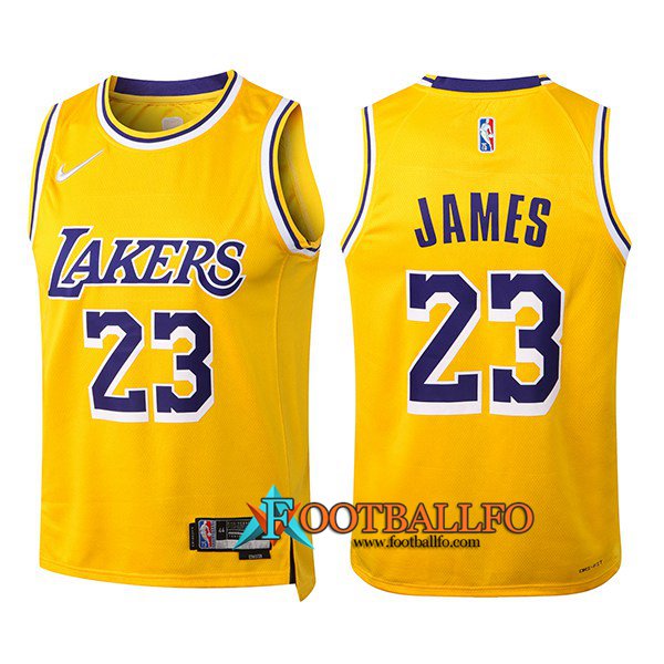 Camisetas Los Angeles Lakers (JAMES #23) Amarillo