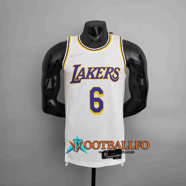 Camisetas Los Angeles Lakers (JAMES #6) Blanco