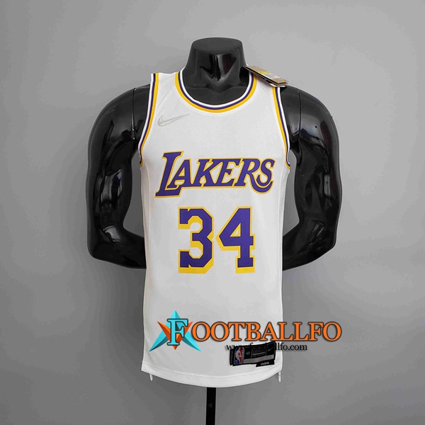 Camisetas Los Angeles Lakers (O'NEAL #34) Blanco