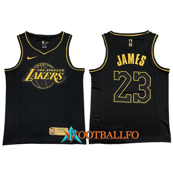 Camisetas Los Angeles Lakers (JAMES #23) Negro