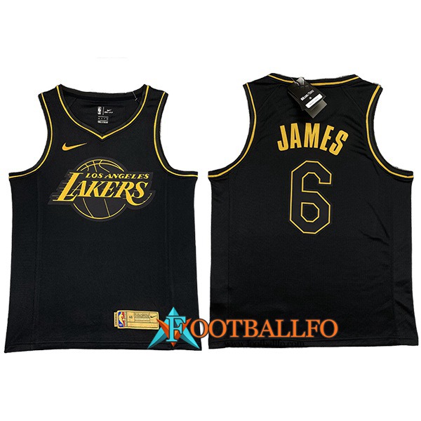 Camisetas Los Angeles Lakers (JAMES #6) Negro
