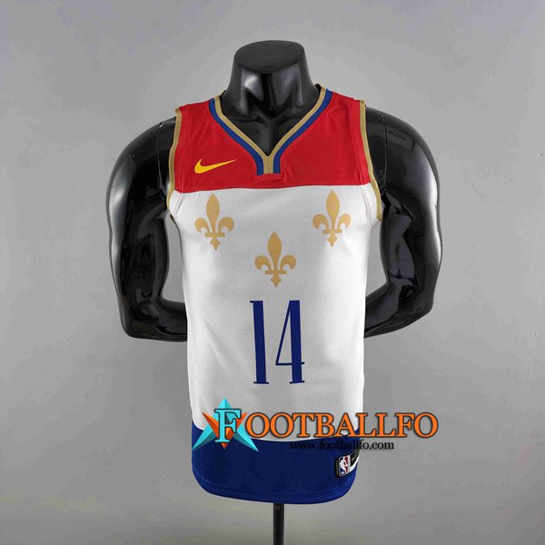 Camisetas New Orleans Pelicans (INGRAM #14) 2020 Rojo/Blanco/Azul Urban Edition