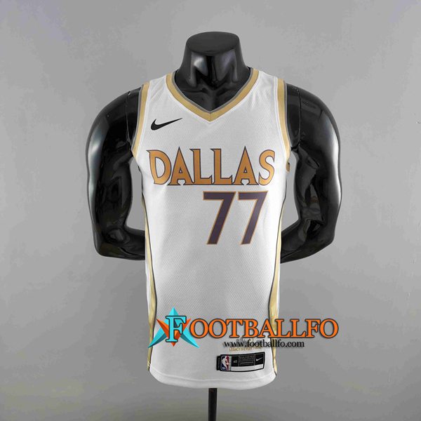 Camisetas Dallas Mavericks (DONCIC #77) 2020 Blanco City Edition