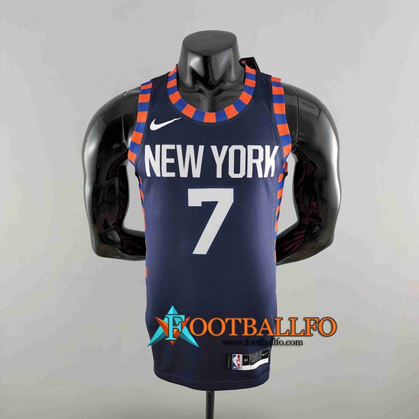 Camisetas New York Knicks (ANTHONY #7) Azul Oscuro Striped