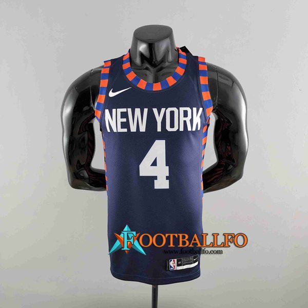 Camisetas New York Knicks (ROSE #4) Azul Oscuro Striped
