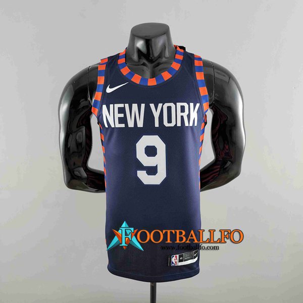 Camisetas New York Knicks (BARRETT #9) Azul Oscuro Striped